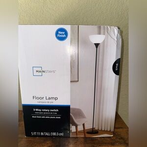Mainstays Black and White Floor Lamp